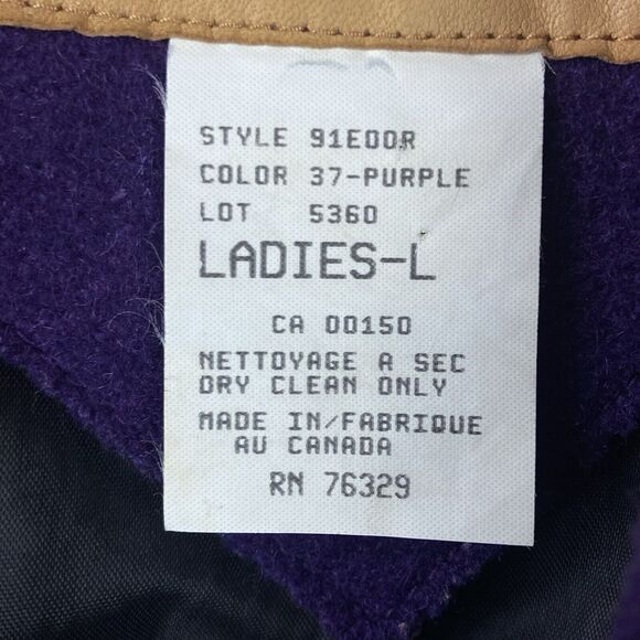 Midwest Garment Co Purple Wool Blend Bolero Jacket Women's Size Large - Picture 6 of 6